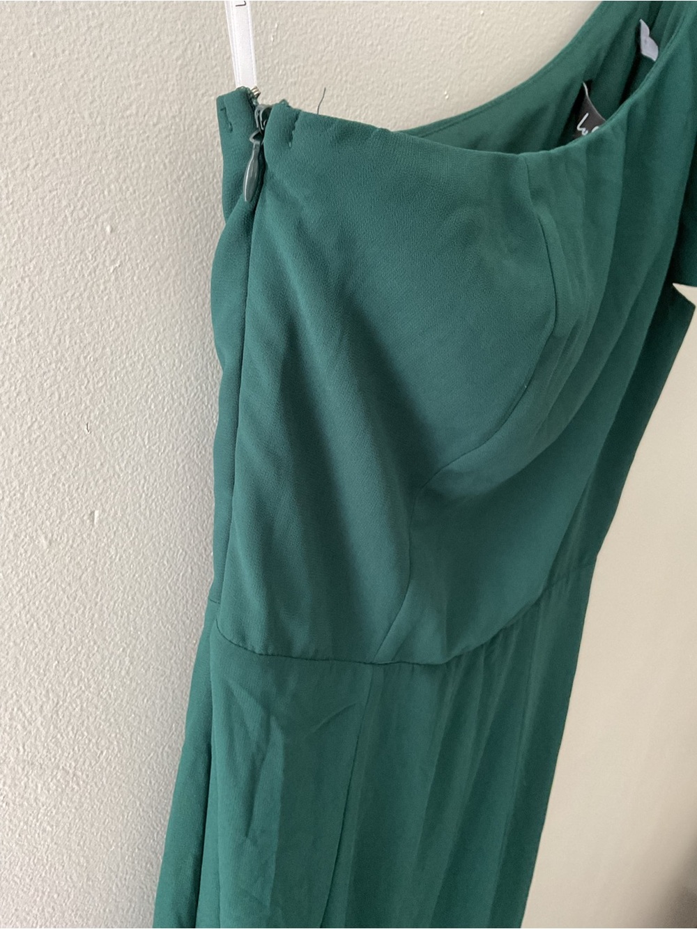 Lulus Simply Brilliant Green One-Shoulder Bow Side Slit Maxi Dress Event - Picture 9 of 14